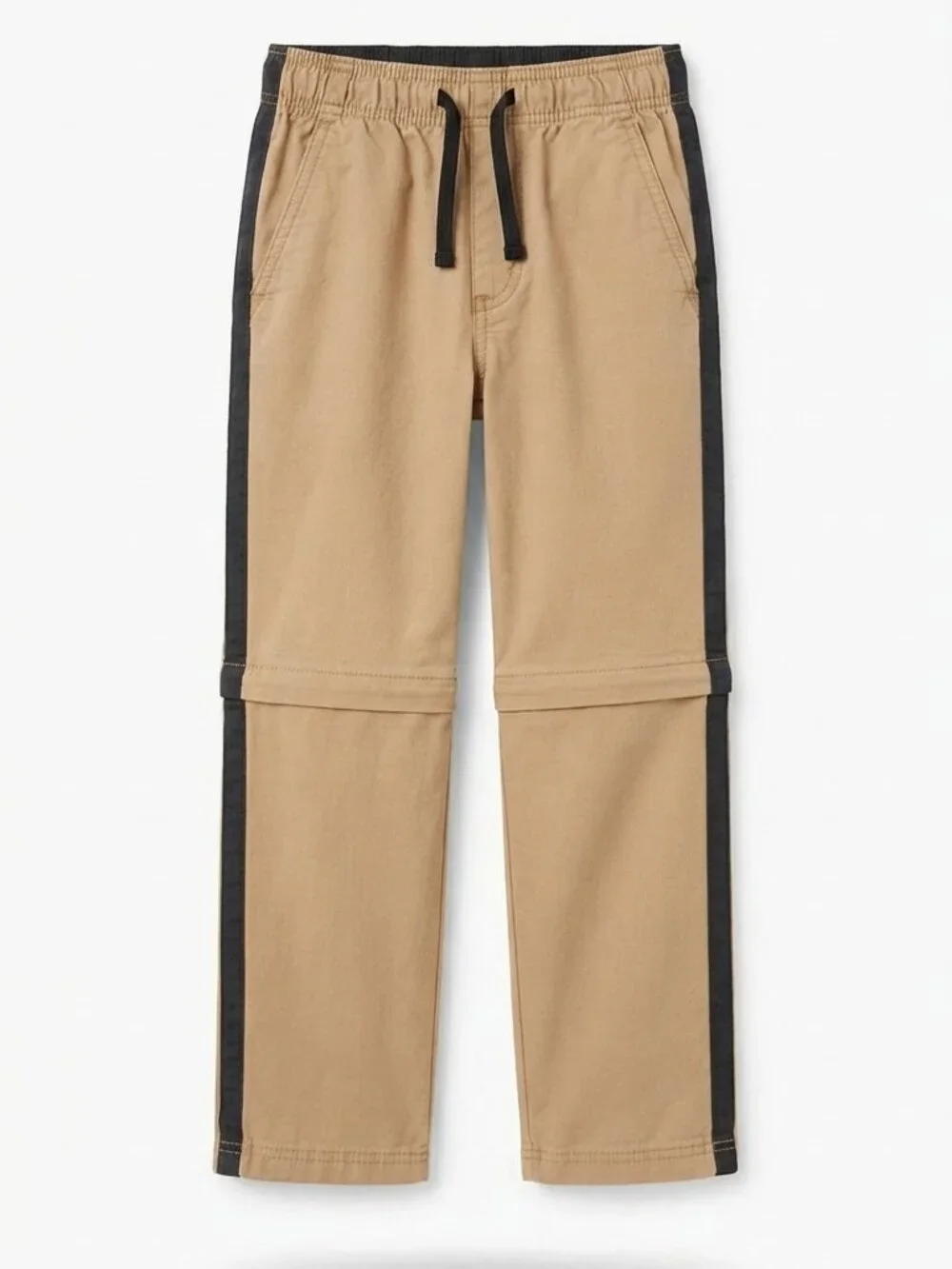 Vintage OshKosh B'gosh Boys Khaki Cargo Pants Size 8 Side Stripe Utility Joggers